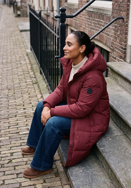MOS MOSH Veste matelass&eacute; MMNOVA SQUARE DOWN COAT Bordeaux - large