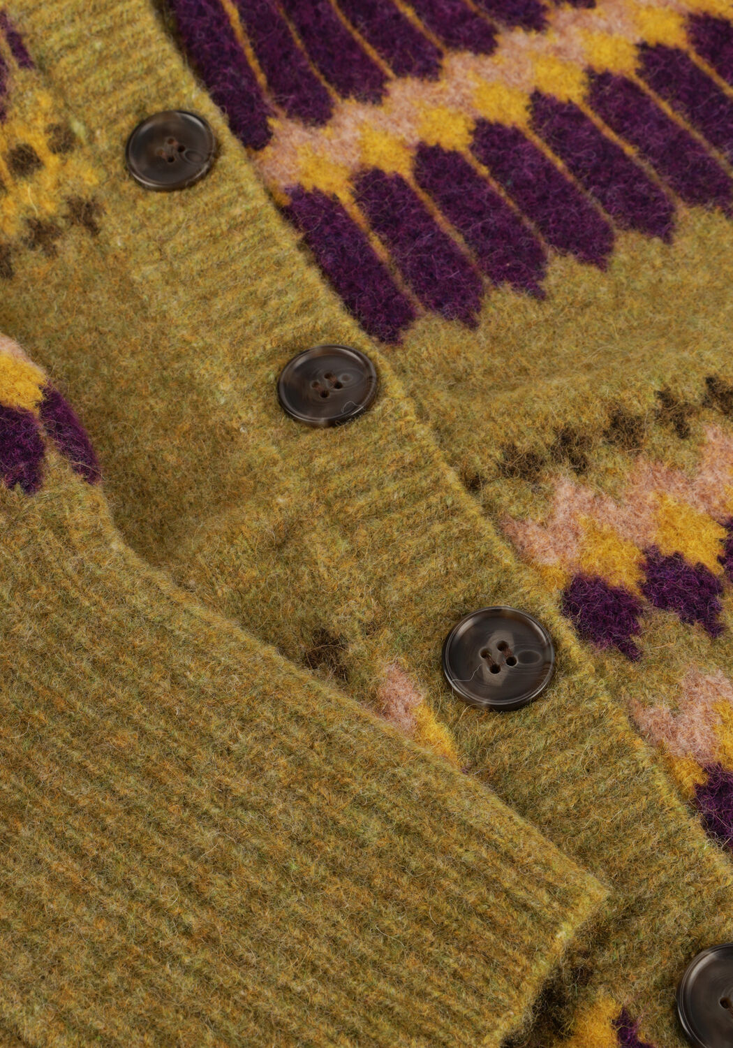 Groene ANTIK BATIK Trui MOHI CARDIGAN - large