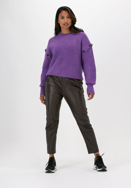 Paarse CO'COUTURE Trui ROWIE BUTTON KNIT - large
