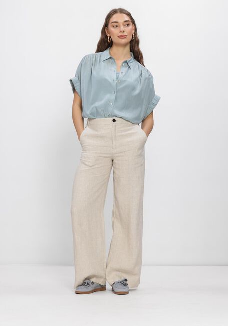 Blauwe SUMMUM  BLOUSE SHORT SLEEVES VISCOSE COTTON - large