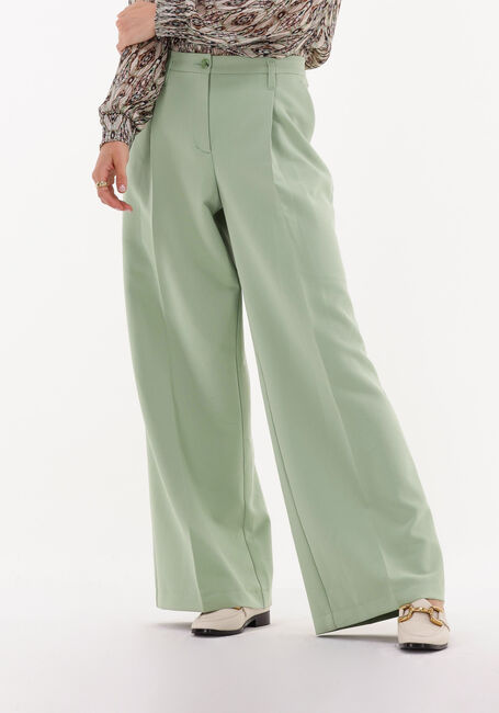 SUMMUM Pantalon large TROUSERS WIDE LEGS FOAM UNI en vert - large