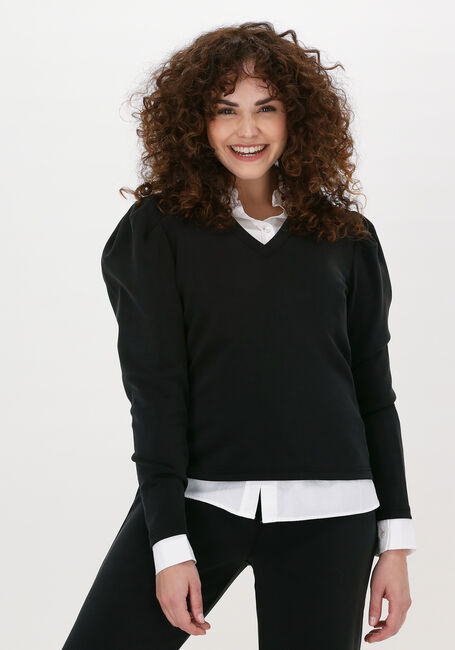 Zwarte SELECTED WOMEN Trui SLFLORA LS V-NECK SWEAT TOP B - large