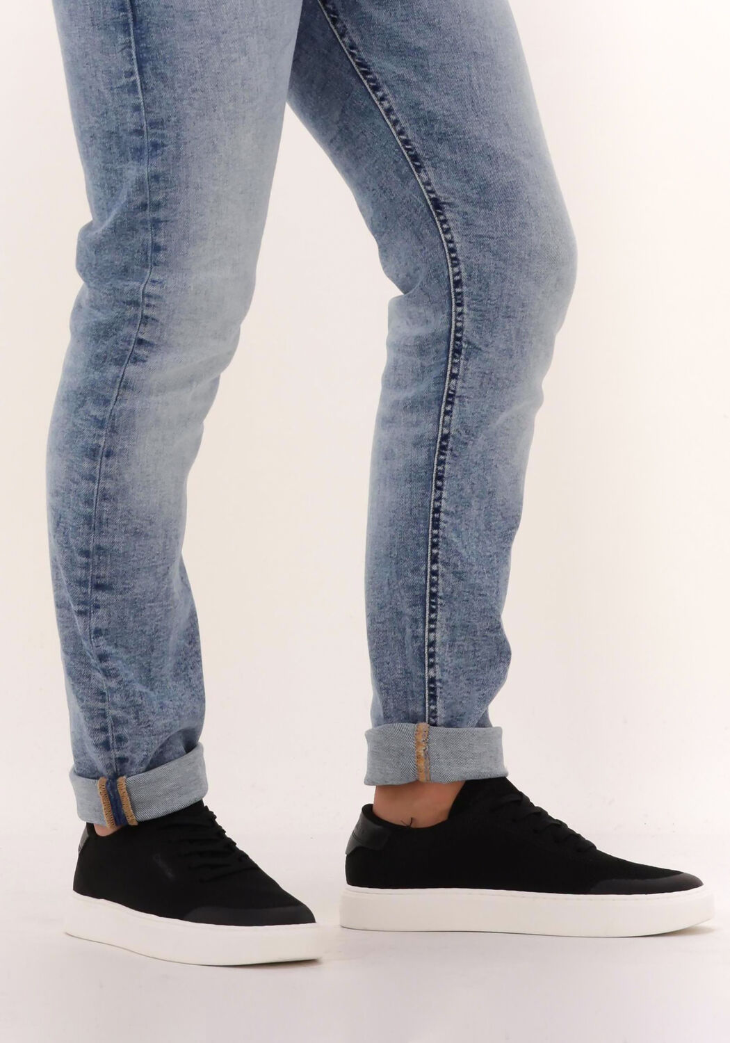 CALVIN KLEIN Baskets basses LOW TOP LACE UP KNIT en noir - large