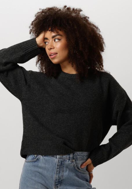Grijze NEO NOIR Trui DETRI SOLID KNIT BLOUSE - large