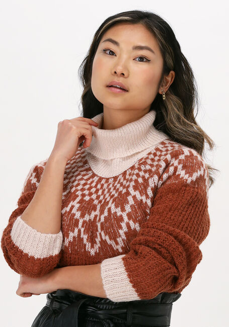 LOLLYS LAUNDRY Col roulé KAI TURTLENECK JUMPER en marron - large