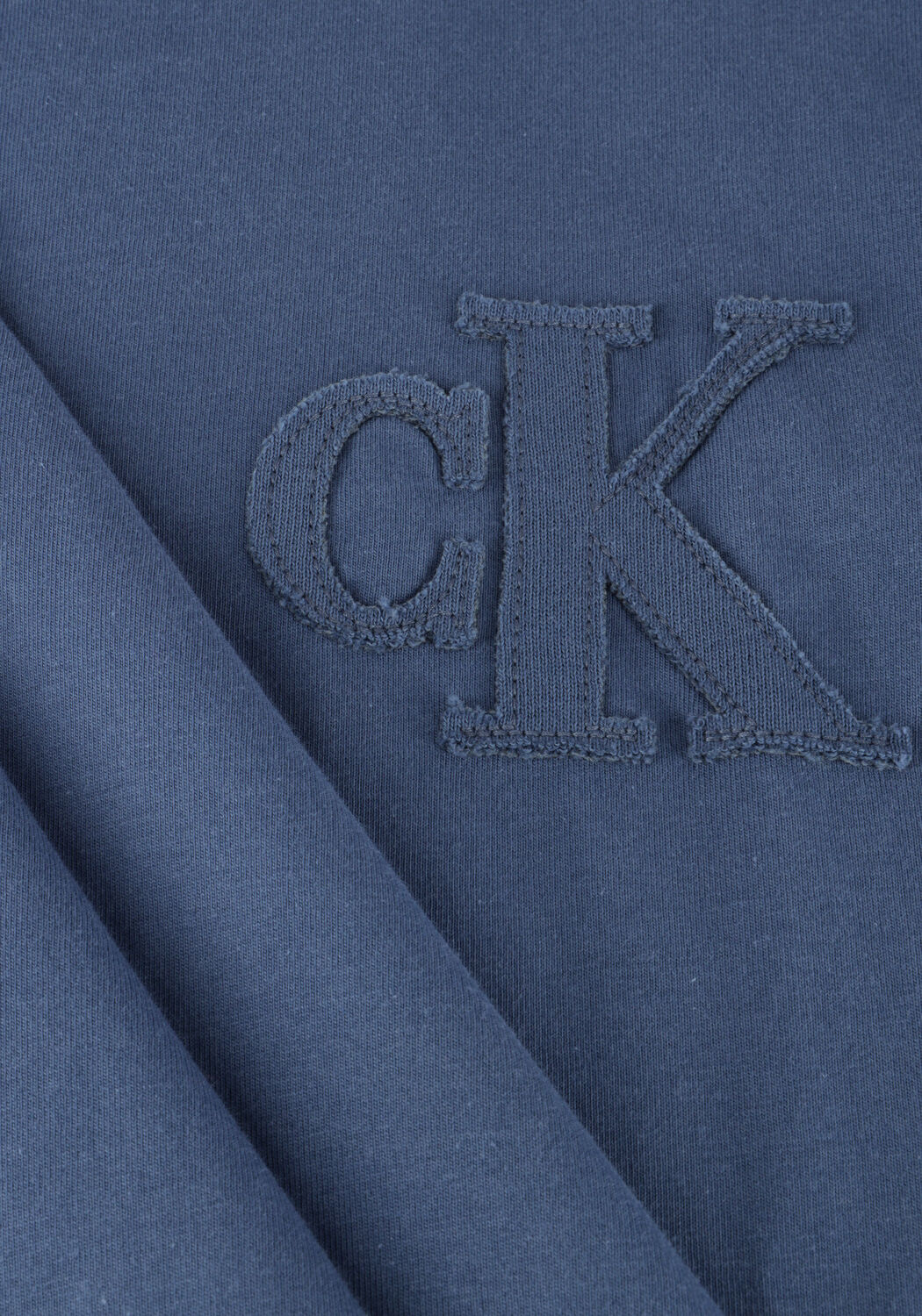 Blauwe CALVIN KLEIN T-shirt CK APPLIQUE TEE - large