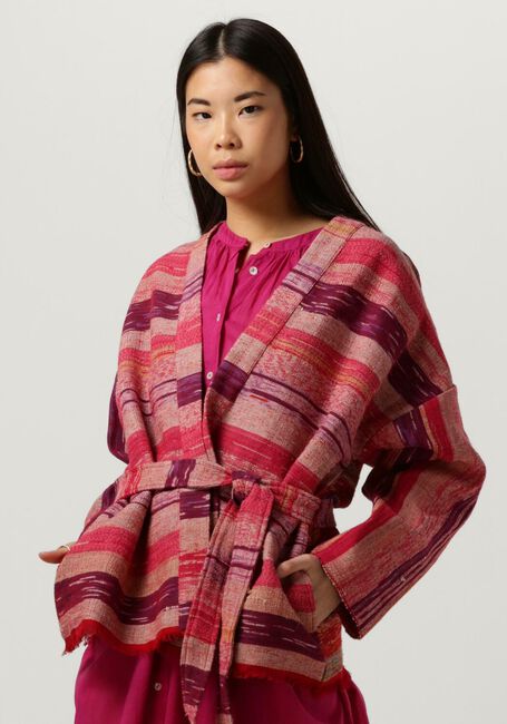 SISSEL EDELBO Kimono UNA JACKET WOVEN BLANKET en rose - large