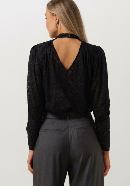Blauwe SCOTCH & SODA  MOCK NECK TOP WITH OPEN BACK DETAIL - large