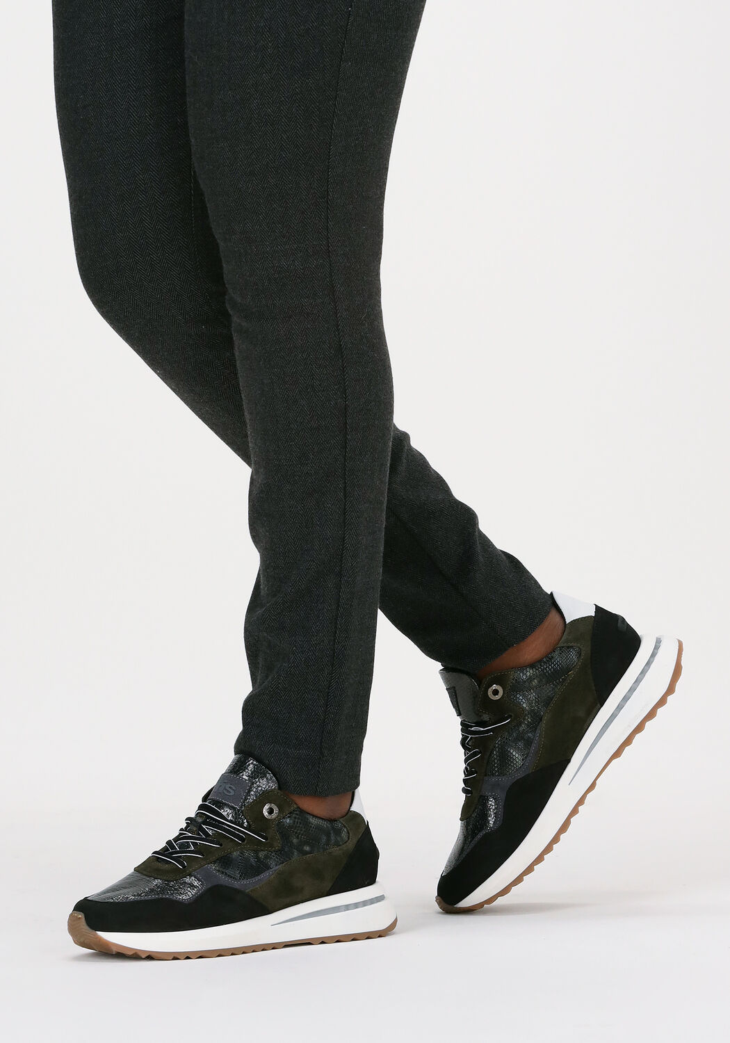 FLORIS VAN BOMMEL Baskets basses 85351 en vert - large