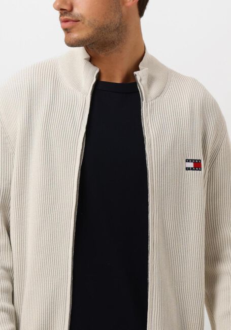 TOMMY JEANS Gilet TJM SLIM XS BADGE ZIP THRU en beige - large