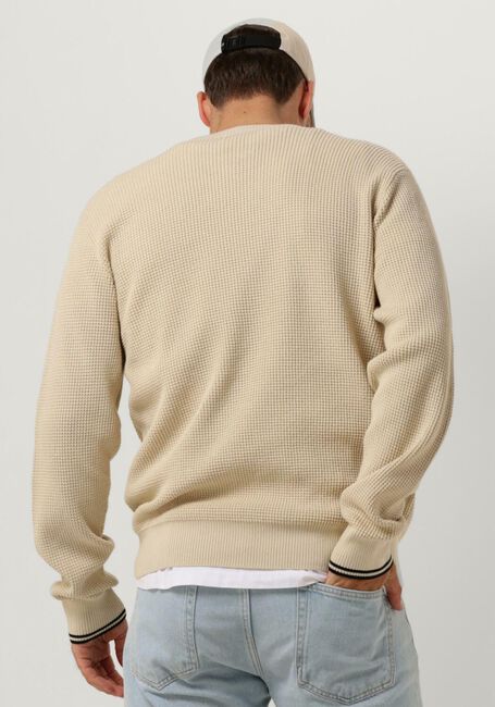 FRED PERRY Pull WAFFLE STITCH CREW NECK JUMPER en beige - large