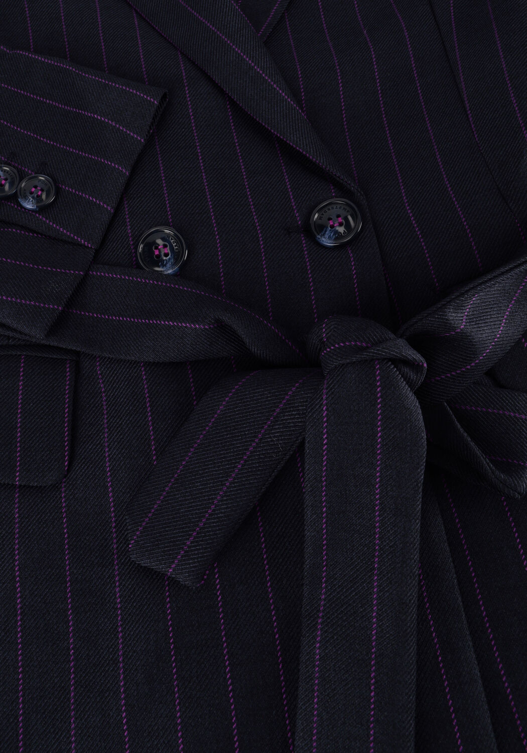 Blauwe POM AMSTERDAM Blazer BLAZER - STRIPED MIDNIGHT BLUE - large