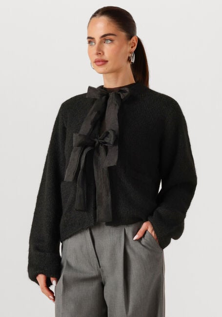 OBJECT Pull OBJSAGGIA L/S LO KNIT BOW CARDIGAN DIV en noir - large