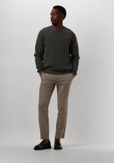 Groene FRED PERRY Trui WAFFLE STITCH CREW NECK JUMPER Groene FRED PERRY Trui WAFFLE STITCH CREW NECK JUMPER - large
