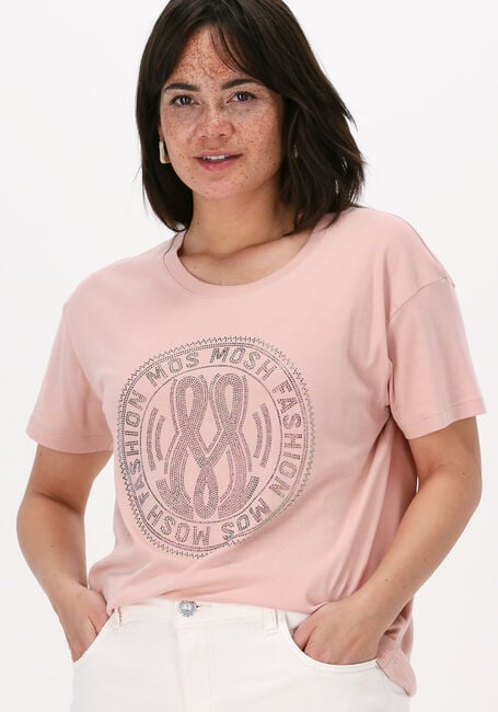 MOS MOSH T-shirt LEAH HOLI TEE en rose - large