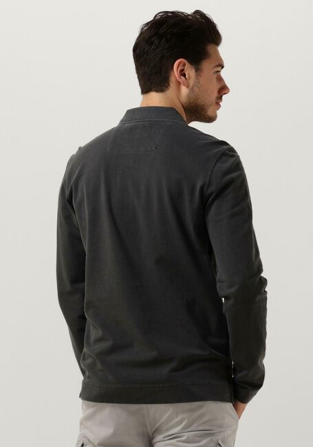 Donkergrijze PME LEGEND Polo LONG SLEEVE POLO PIQUE GARMENT DYE - large