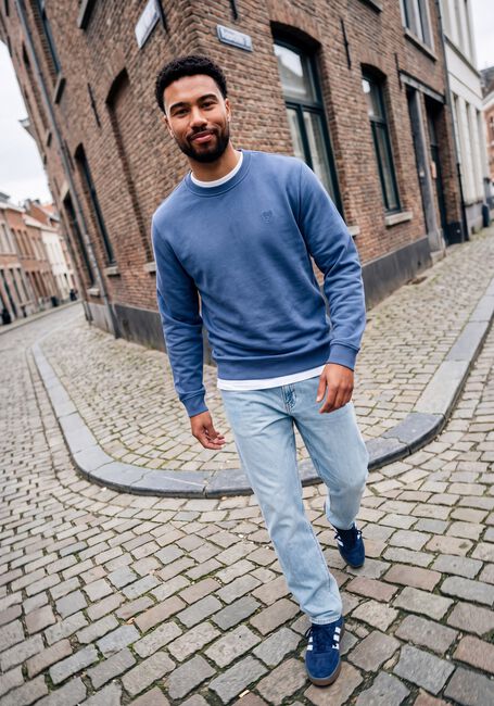 LYLE & SCOTT Pull SUPERFINE CREW NECK SWEATSHIRT en bleu - large