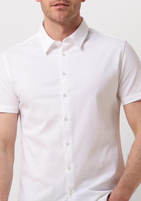 PURE PATH Chemise décontracté PIQUE SHORTSLEEVE BUTTON UP SHIRT en blanc - large