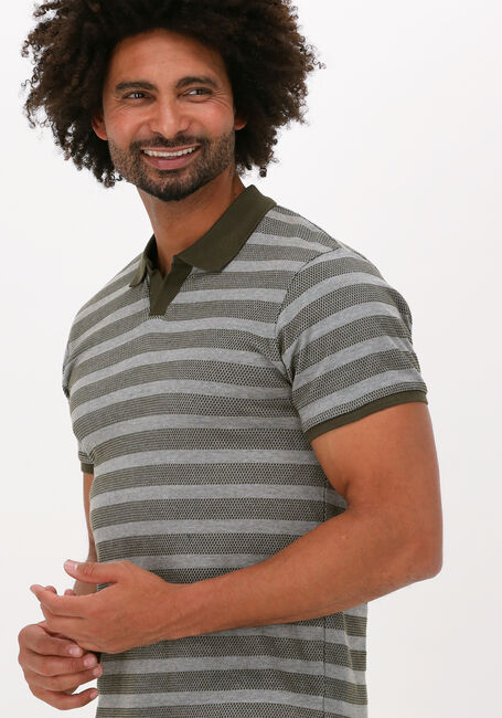 DSTREZZED Polo POLO S/S BRICK STRIPE en vert - large
