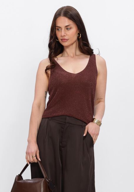 YDENCE Haut KNITTED TOP LUX en marron - large