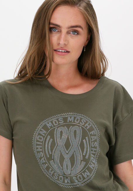 Groene MOS MOSH T-shirt LEAH HOLI O-SS TEE - large