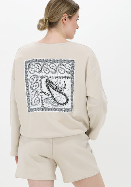 Beige JUST FEMALE Trui PAISLEY BADGE SWEAT - large