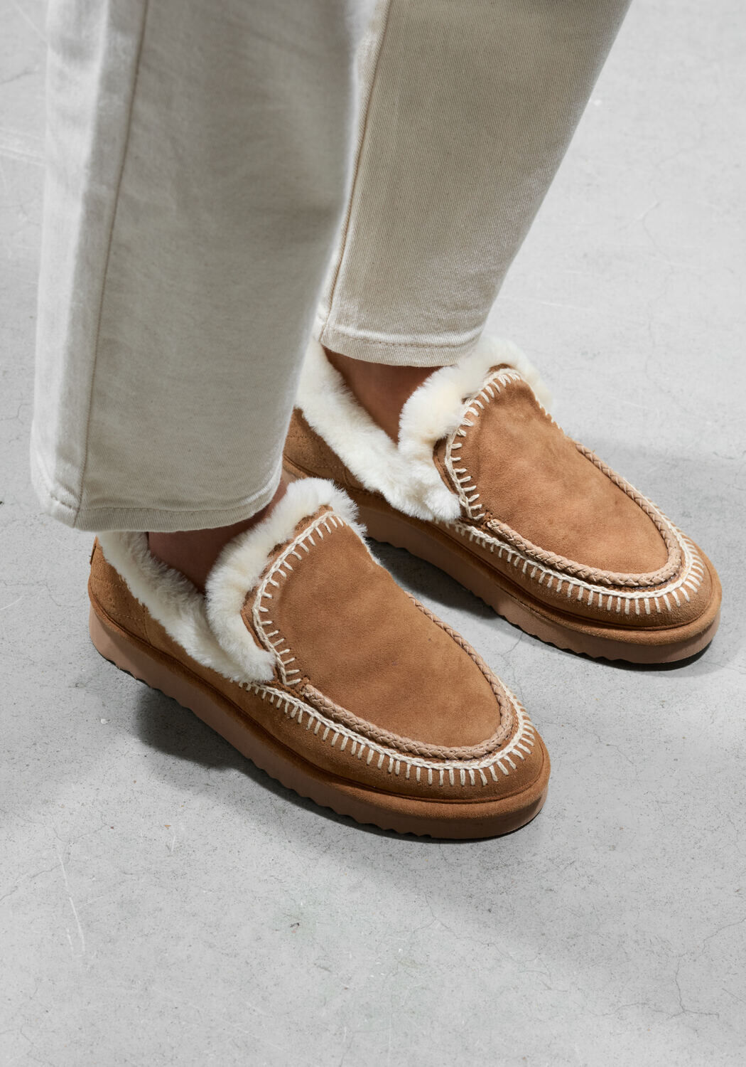 Cognac LAIDBACKLONDON Instappers JUDE EVA CROCHET - medium