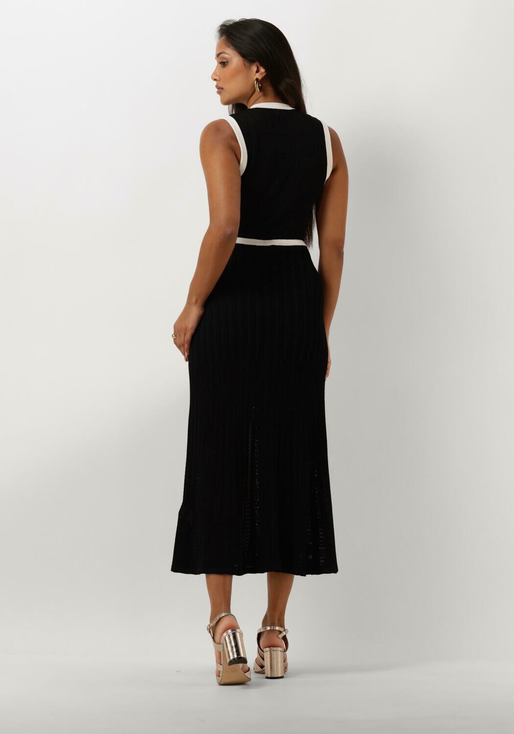 LIU JO Robe midi CREPE FANCY LADY DRESS en noir Omoda