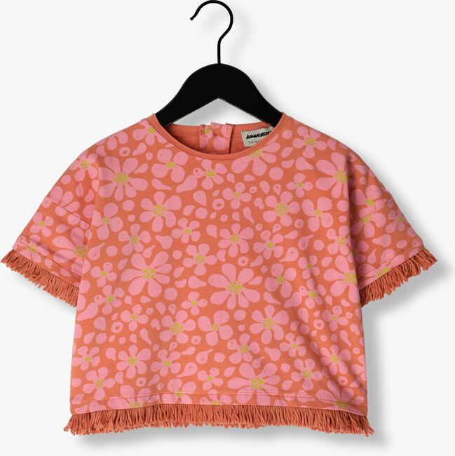 AMMEHOELA T-shirt AM-FRINGE-03 en rose - large