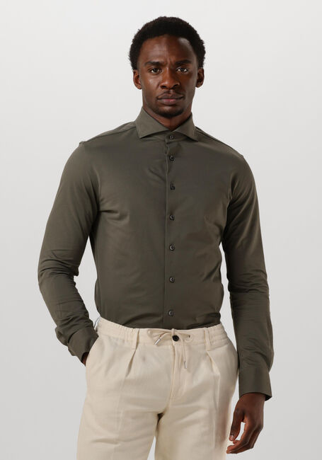 PROFUOMO Chemise classique SHIRT X-CUTAWAY SC SF JAPANESE KNITTED en vert - large