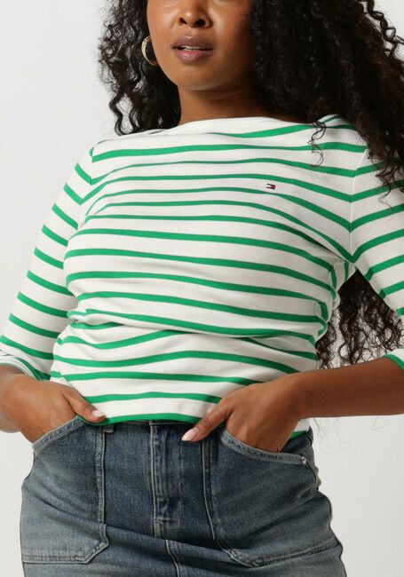 TOMMY HILFIGER NEW CODY SLIM BOAT-NK 3/4 SLEEVE Hauts & T-shirts en vert - large