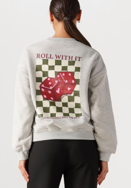 Lichtgrijze YDENCE Sweater SWEATER ROLL WITH IT - large