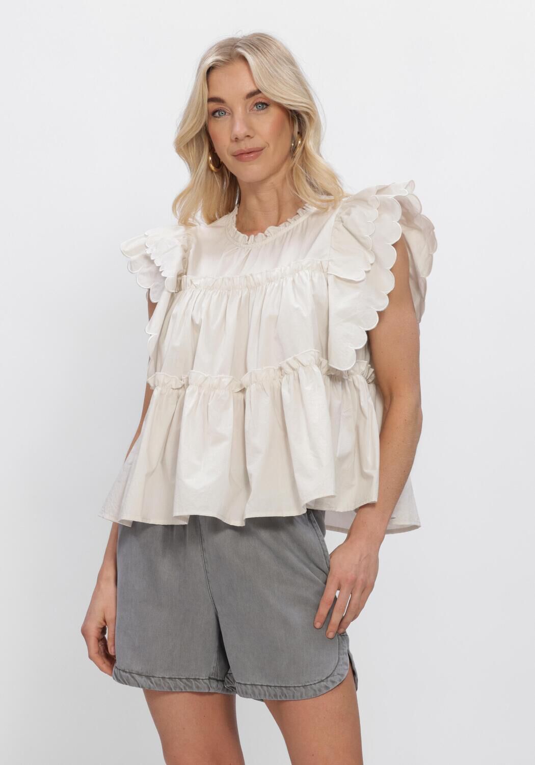 OBJECT Haut OBJHOPE S/L TOP en blanc - large