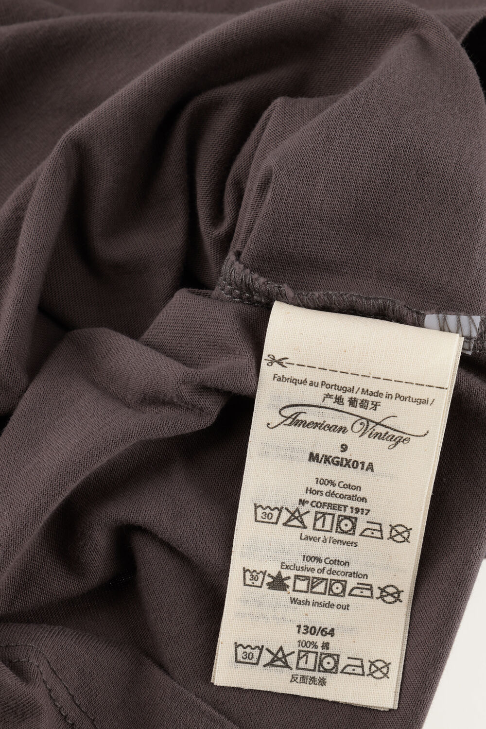 AMERICAN VINTAGE Haut GIXY en taupe - large