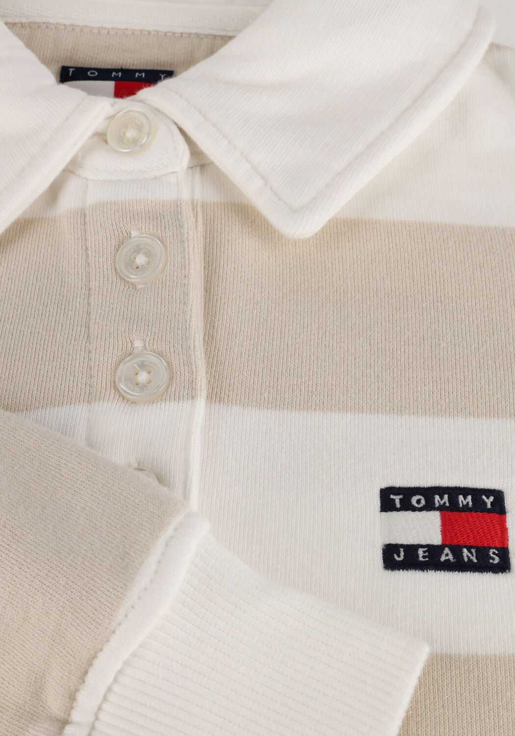 Beige TOMMY JEANS Tops & T-shirts TJW BOXY BADGE POLO HWK - large