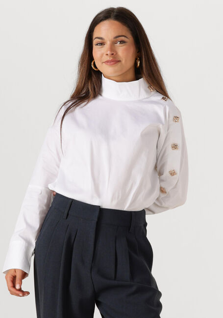 CO'COUTURE SANNA ASYM BUTTON BLOUSE Blouses en blanc - large