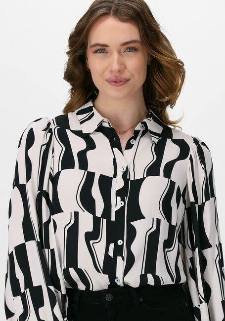Gebroken wit SUMMUM  BLOUSE GRAPHIC TWO TONE - large