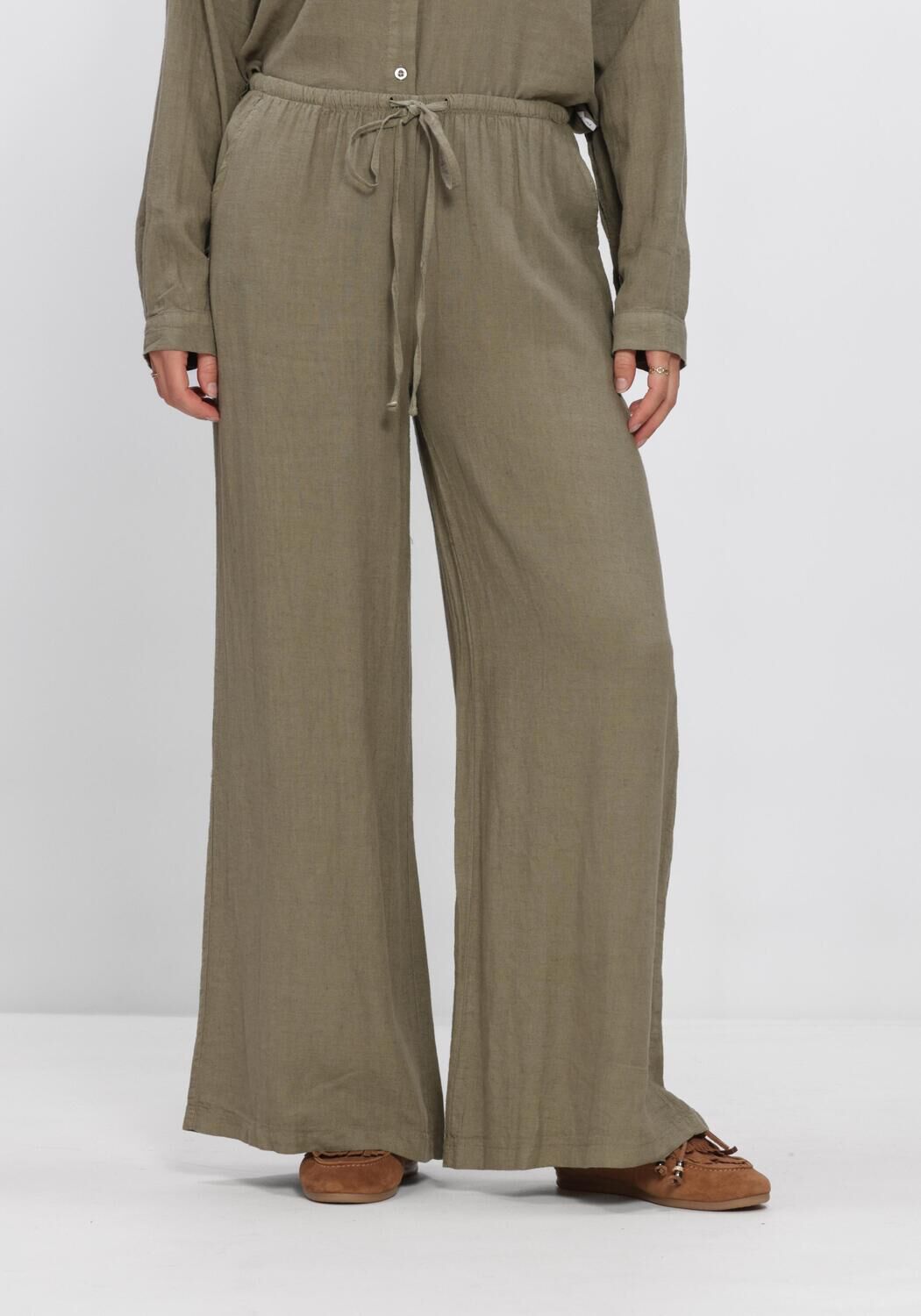 SIMPLE Pantalons longs TROUSER en vert - large