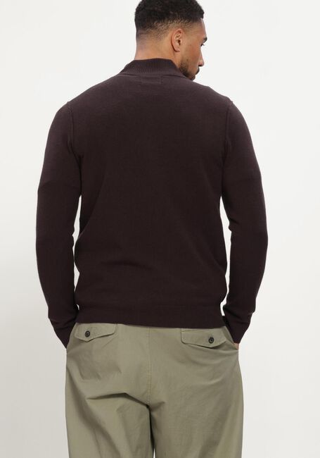 BUTCHER OF BLUE Pull CLIFDEN HALFZIP en marron - large
