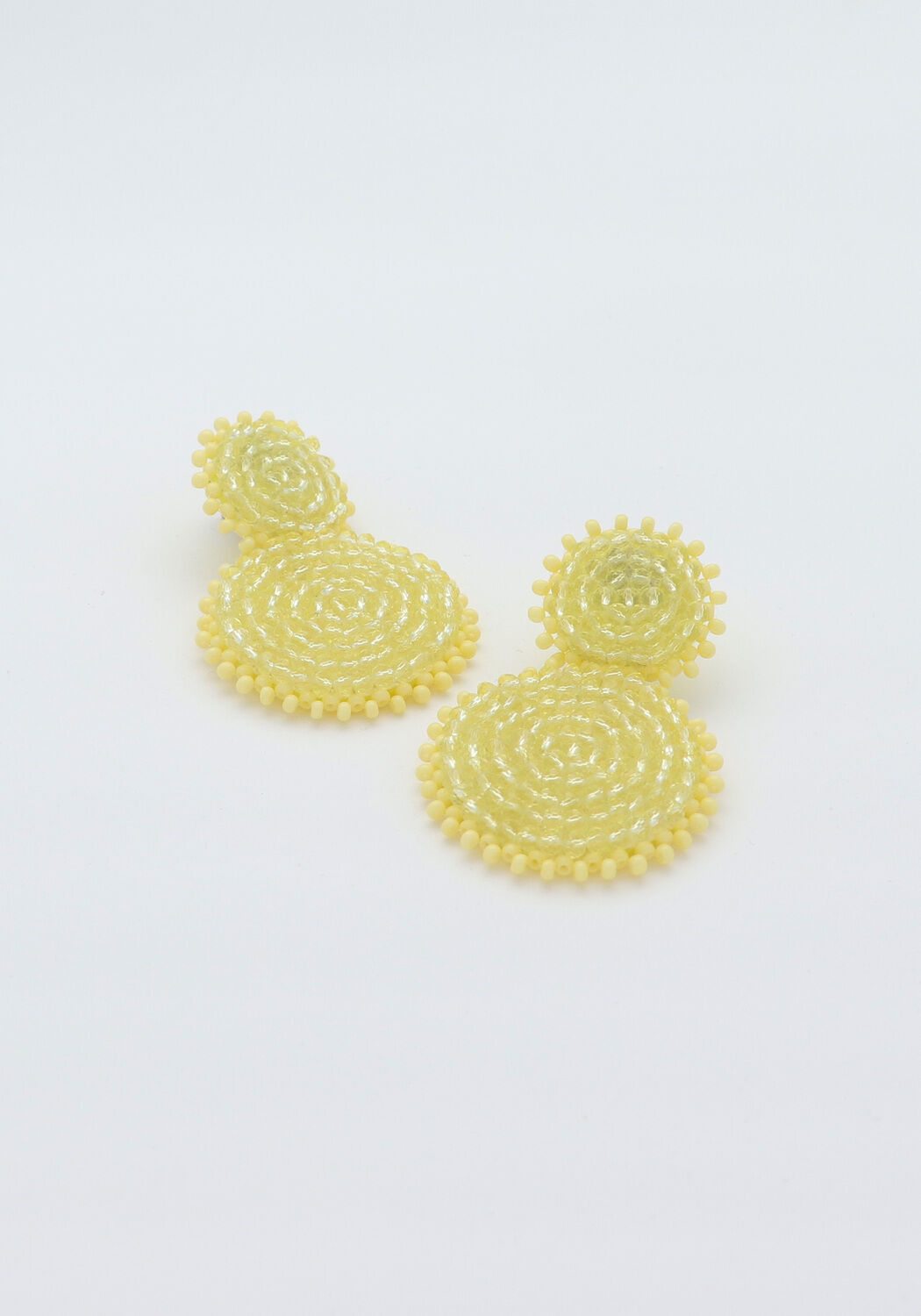 Gele PAULIE POCKET Sieraad SMALL DOUBLE BEADS EARRINGS - large
