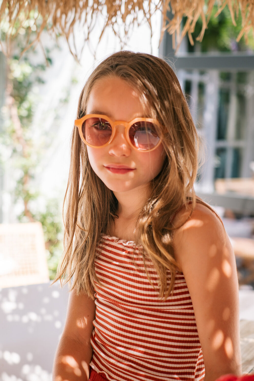 LIKE FLO Haut EVINA SOLID RIB SINGLET en rouge - large