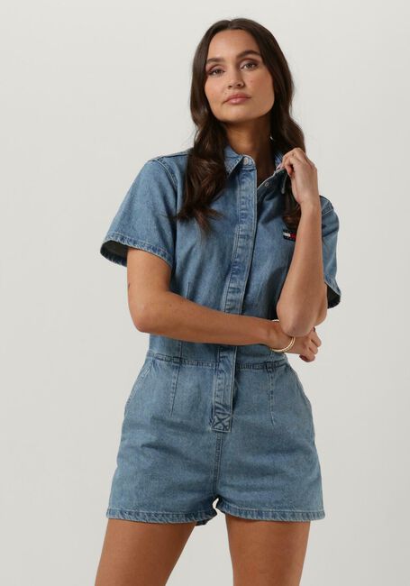 TOMMY JEANS  TJW BADGE DENIM PLAYSUIT Bleu clair - large