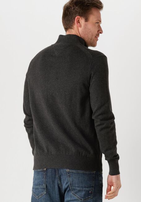 Donkergrijze TOMMY HILFIGER Trui PIMA ORG CTN CASHMERE ZIP MOCK - large