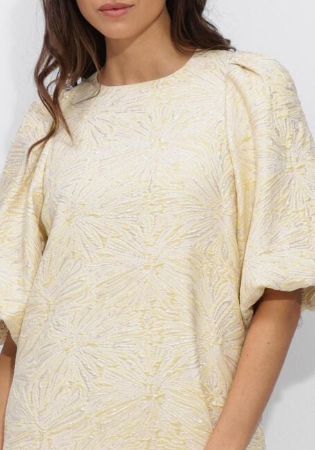 Creme NOTRE-V Mini jurk NV-HENDERIKA BROCADE DRESS - large