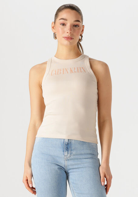 CALVIN KLEIN Haut VARSITY CALVIN KLEIN RIB TANK en beige - large