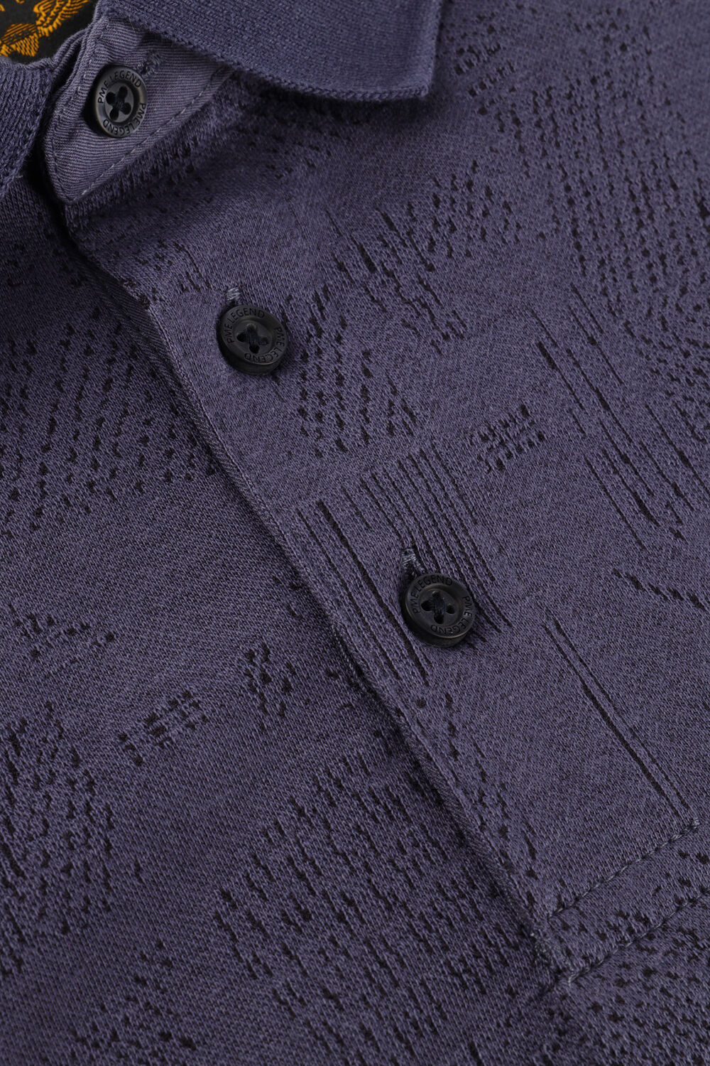 PME LEGEND Polo JACQUARD JERSEY en bleu - large