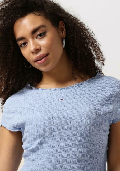 TOMMY JEANS Haut TJW SLIM SMOCK TEE en bleu - large