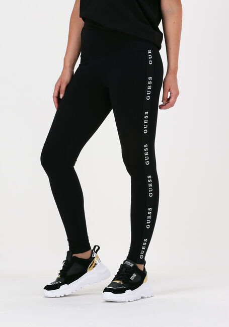 Zwarte GUESS Legging ALINE LEGGINGS 4/4 ECO JERSEY - large