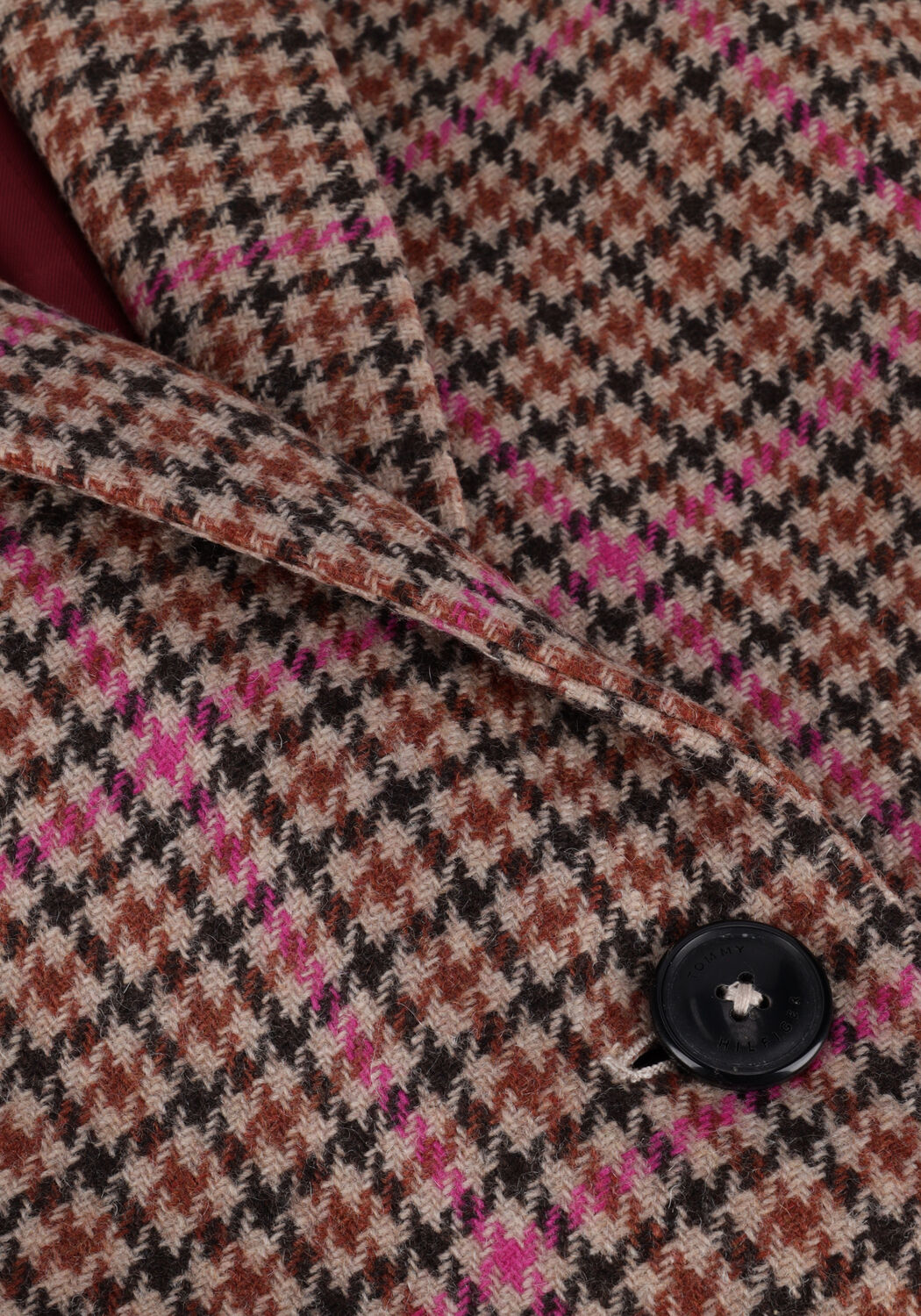 TOMMY HILFIGER Manteau WOOL BLEND CHECK CLASSIC COAT en marron - large