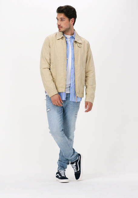 Camel SCOTCH & SODA Jack SHORT GARMENT-DYED COTTON-LINEN JACKET - large